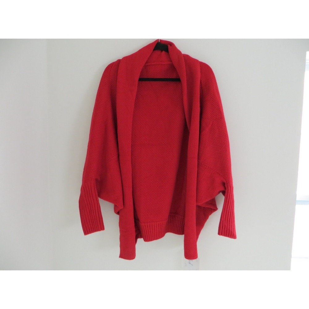 Cherfly Women's Oversized‎ Sweater Cover Up Red Size M NWT